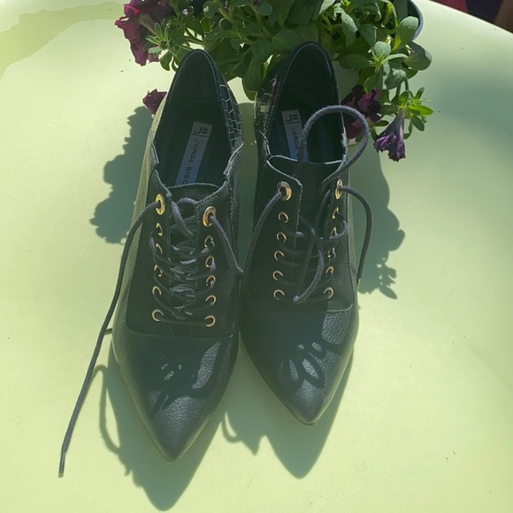 Jorge Bischoff Black Suede &Patent Short Booties - Picture 3 of 6